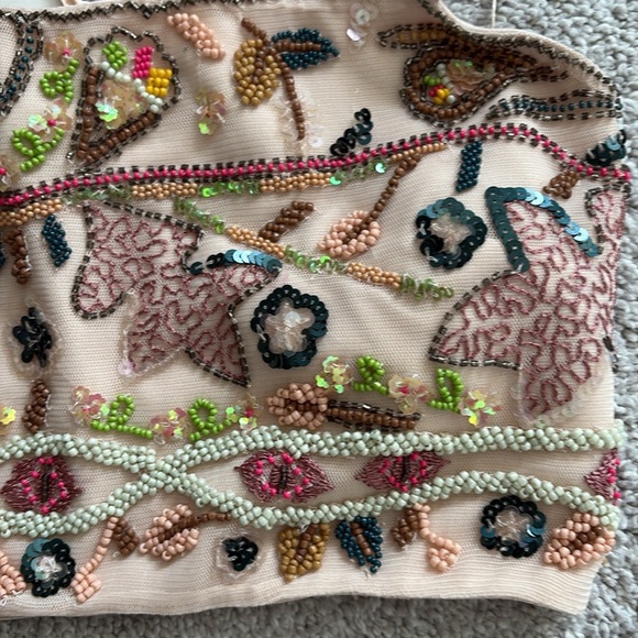 NWT Zara Beaded Embroidered Bustier Crop Top size S. - Picture 9 of 12
